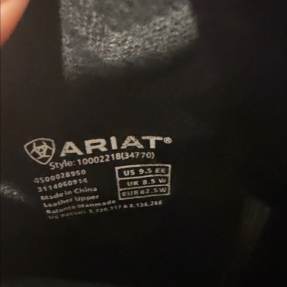 Ariat Black Western Embossed Boots - Picture 3 of 4